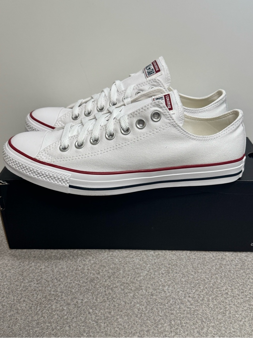 Converse Chuck Taylor All Star Ox Optic White Size 8.5 Men/ 10.5 Women - Picture 3 of 11